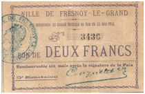 France 2 Francs Fresnoy-Le-Grand City - 1915