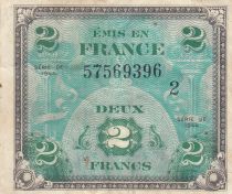 France 2 Francs Impr. américaine (drapeau) - 1944 - Série 2 - TTB