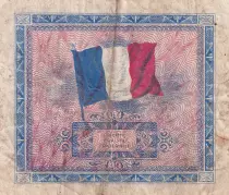 France 2 Francs Impr. am&eacute;ricaine (drapeau) - 1944 Sans S&eacute;rie - TB