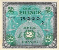 France 2 Francs Impr. américaine (drapeau) - 1944 Série 2 - TTB+