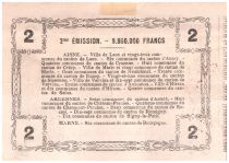 France 2 Francs Laon Régional - 1916