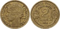France 2 Francs Laureate head - 1935