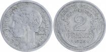 France 2 Francs Laureate head - 1945 B