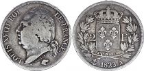 France 2 Francs Louis XVIII - 1823 A Paris - Argent - TB +
