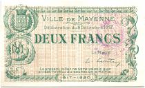 France 2 Francs Mayenne City - 1917