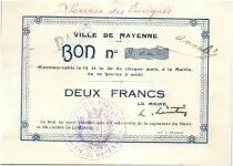 France 2 Francs Mayenne City