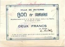 France 2 Francs Mayenne City