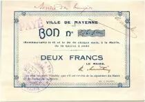 France 2 Francs Mayenne Ville