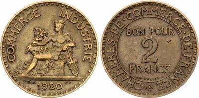 France 2 Francs Mercury Seated - 1920