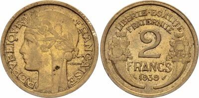 France 2 Francs Morlon - 1939