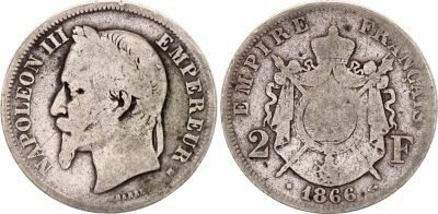 France 2 Francs Napol�on III - 1866 A Paris - Argent