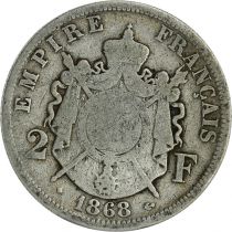 France 2 Francs Napoléon III - Arms 1866-1870