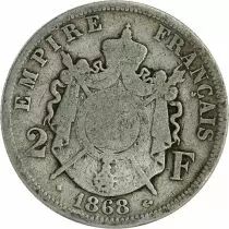 France 2 Francs Napol&eacute;on III - Arms 1866-1870