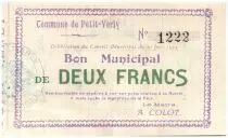 France 2 Francs Petit-Verly City - 1915