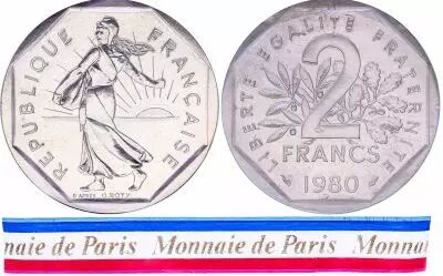 France 2 Francs Pi�fort 1980 - Silver