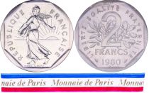 France 2 Francs Piéfort 1980 - Silver