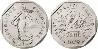 France 2 Francs Seed sower - 1979