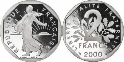 France 2 Francs Seed sower - 2000 - BE
