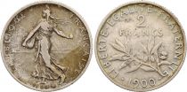 France 2 Francs Semeuse - 1900 - Argent
