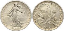 France 2 Francs Semeuse - 1901 - Silver