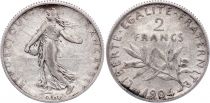France 2 Francs Semeuse - 1904 - Silver