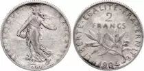 France 2 Francs Semeuse - 1904 - Silver