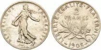 France 2 Francs Semeuse - 1905 - Argent