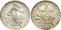 France 2 Francs Semeuse - 1909 - Silver