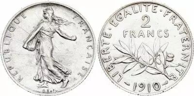France 2 Francs Semeuse - 1910