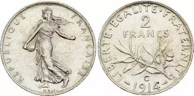 France 2 Francs Semeuse - 1914 C