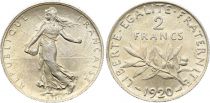 France 2 Francs Semeuse - 1920 - Argent