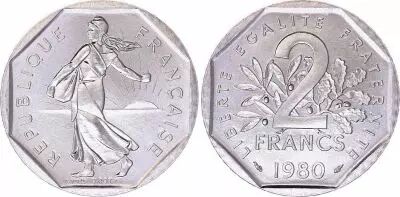 France 2 Francs Semeuse - 1980 FDC - Issu de coffret