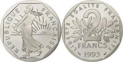 France 2 Francs Semeuse - 1993 - Frappe BE