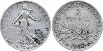 France 2 Francs Semeuse -1904