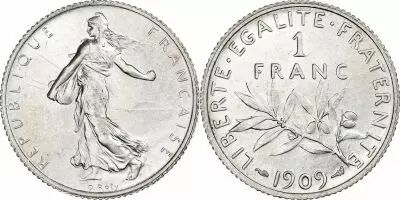 France 2 Francs Semeuse -1909