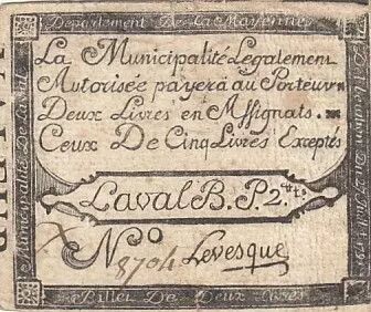 France 2 livres - Mayenne - Laval municipality - ND