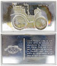 France 2 Oz Silver Bar - Medaillier Franklin -  Renault 1899 (1899) - Silver - 1982 - XF to AU