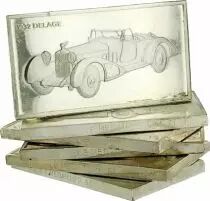 France 2 Oz Silver Bar - Medaillier Franklin - Car - Silver - 1982 - XF to AU
