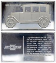France 2 Oz Silver Bar - Medaillier Franklin - Chevrolet Supérieure 1923 (1923) - Silver - 1982 - XF to AU