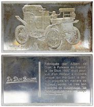 France 2 Oz Silver Bar - Medaillier Franklin - De Dion Bouton (1900) - Silver - 1982 - XF to AU
