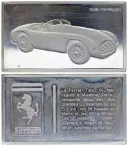 France 2 Oz Silver Bar - Medaillier Franklin - Ferrari Tipo 166 (1949) - Silver - 1982 - XF to AU