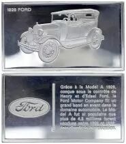 France 2 Oz Silver Bar - Medaillier Franklin - Ford Model A 1928 (1928) - Silver - 1982 - XF to AU