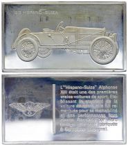 France 2 Oz Silver Bar - Medaillier Franklin - Hispano-Suiza (1912) - Silver - 1982 - XF to AU