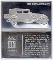 France 2 Oz Silver Bar - Medaillier Franklin - Isotta Fraschini (1930) - Silver - 1982 - XF to AU