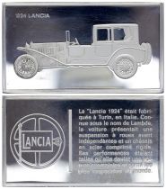 France 2 Oz Silver Bar - Medaillier Franklin - Lancia 1924 (1924) - Silver - 1982 - XF to AU