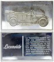France 2 Oz Silver Bar - Medaillier Franklin - Locomobile mod&egrave;le 48 (1913) - Silver - 1982 - XF to AU