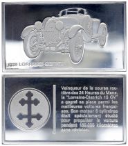 France 2 Oz Silver Bar - Medaillier Franklin - Lorraine-Dietrich 15 CV (1925) - Silver - 1982 - XF to AU
