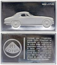 France 2 Oz Silver Bar - Medaillier Franklin - Lotus Elite (1958) - Silver - 1982 - XF to AU