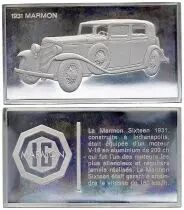 France 2 Oz Silver Bar - Medaillier Franklin - Marmon Sixteen (1931) - Silver - 1982 - XF to AU