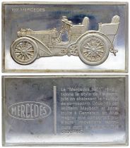 France 2 Oz Silver Bar - Medaillier Franklin - Mercedes 1901 (1901) - Silver - 1982 - XF to AU